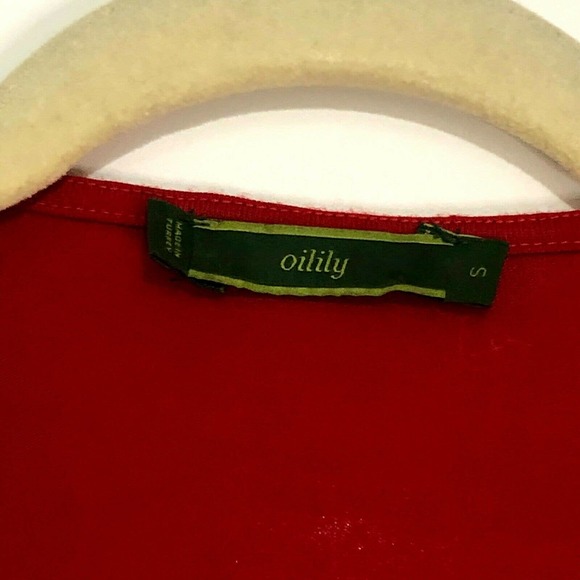 Oilily Maxi Wrap Dress Red Embroidered Long Sleeve - Picture 6 of 6